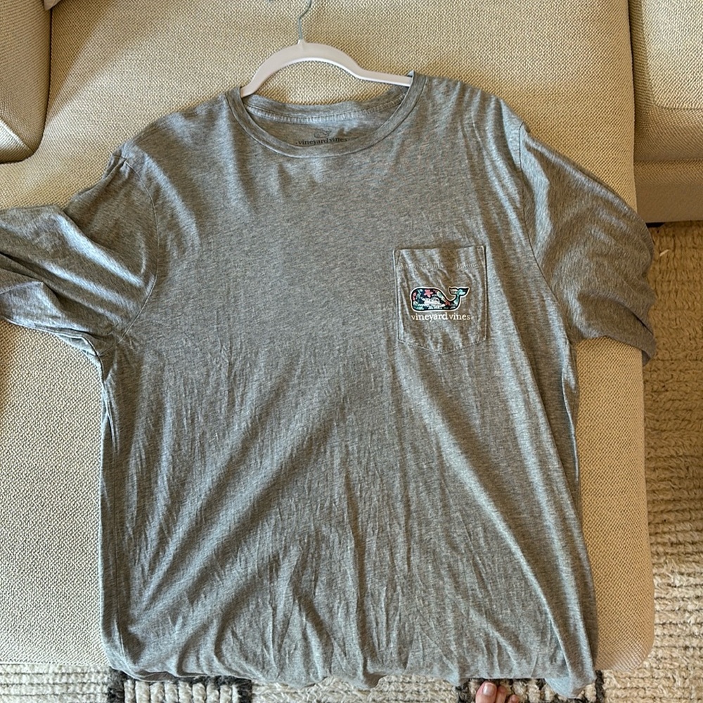 Grey Vineyard Vines Long Sleeve T shirt